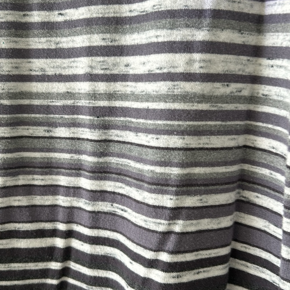 T by Talbots Grey Stripe Sweatshirt - Picture 2 of 5
